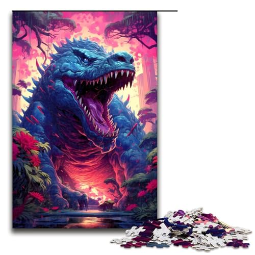1000 teiliges Puzzle Lernspiele Uraltes Alligatormonster Puzzle für Erwachsene Holzpuzzle für Familienspaß und Spieleabend 75 x 50 cm von QSYFNBZL
