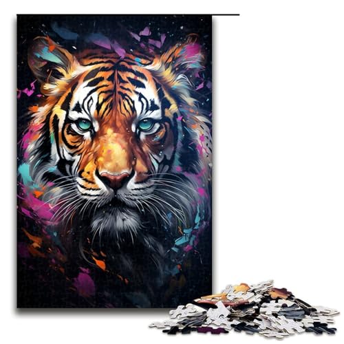 1000 teiliges Puzzle Lernspiele Wilde Malerei exotischer Tiger Puzzles für Erwachsene Holzpuzzle für Familienspaß und Spieleabend 75 x 50 cm 1000 teiliges Puzzle Lernspiele Wilde Malerei exotischer Tiger Puzzles für Erwachsene Holzpuzzle für Familienspaß und Spieleabend 75 x 50 cm von QSYFNBZL