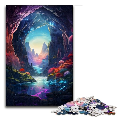 1000 teiliges Puzzle Lernspiele farbenfrohe psychedelische Eishöhle Puzzles für Erwachsene Holzpuzzle für Familienspaß und Spieleabend 75 x 50 cm 1000 teiliges Puzzle Lernspiele farbenfrohe psychedelische Eishöhle Puzzles für Erwachsene Holzpuzzle für Familienspaß und Spieleabend 75 x 50 cm von QSYFNBZL