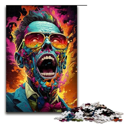 1000 teiliges Puzzle Lernspiele farbenfrohe psychedelische Gangster Zombies Puzzles für Erwachsene Holzpuzzle für Familienspaß und Spieleabend 75 x 50 cm 1000 teiliges Puzzle Lernspiele farbenfrohe psychedelische Gangster Zombies Puzzles für Erwachsene Holzpuzzle für Familienspaß und Spieleabend 75 x 50 cm von QSYFNBZL