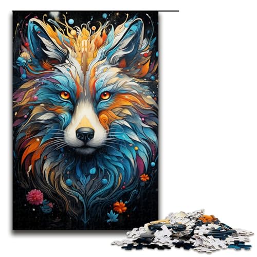 1000 teiliges Puzzle Lernspiele farbenfrohes psychedelisches Fuchs Tier Puzzle für Erwachsene Holzpuzzle für Familienspaß und Spieleabend 75 x 50 cm 1000 teiliges Puzzle Lernspiele farbenfrohes psychedelisches Fuchs Tier Puzzle für Erwachsene Holzpuzzle für Familienspaß und Spieleabend 75 x 50 cm von QSYFNBZL