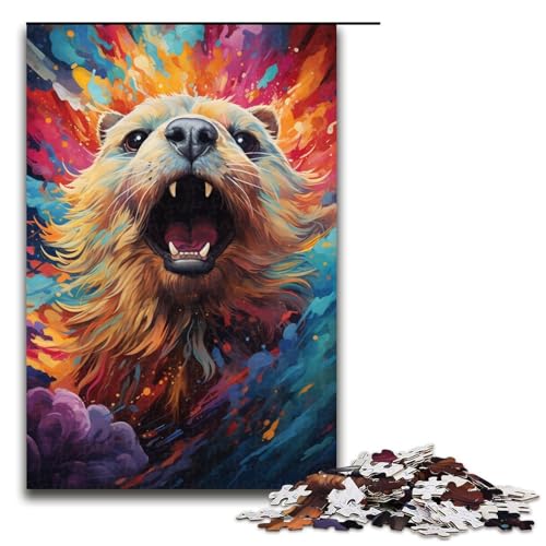 1000 teiliges Puzzle Lernspiele farbenfrohes psychedelisches Seelöwen Puzzle für Erwachsene Holzpuzzle für Familienspaß und Spieleabend 75 x 50 cm 1000 teiliges Puzzle Lernspiele farbenfrohes psychedelisches Seelöwen Puzzle für Erwachsene Holzpuzzle für Familienspaß und Spieleabend 75 x 50 cm von QSYFNBZL