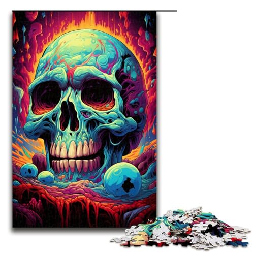 1000 teiliges Puzzle Lernspiele farbenfrohes psychedelisches Totenkopf Puzzle für Erwachsene Holzpuzzle für Familienspaß und Spieleabend 75 x 50 cm 1000 teiliges Puzzle Lernspiele farbenfrohes psychedelisches Totenkopf Puzzle für Erwachsene Holzpuzzle für Familienspaß und Spieleabend 75 x 50 cm von QSYFNBZL