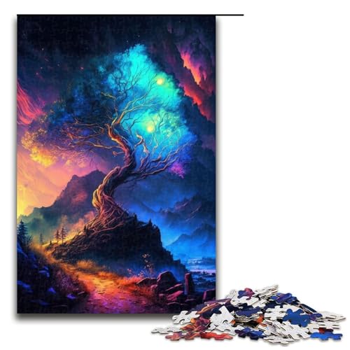 1000 teiliges Puzzle Magische Landschaft Puzzle für Erwachsene Holzpuzzle Lernspiel 75 x 50 cm von QSYFNBZL
