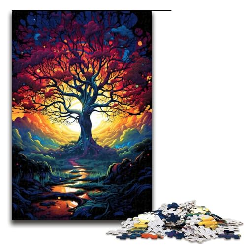 1000 teiliges Puzzle Malen Farbe Sternenhimmel Baum für Erwachsene Holzpuzzle Familienspiele 75 x 50 cm 1000 teiliges Puzzle Malen Farbe Sternenhimmel Baum für Erwachsene Holzpuzzle Familienspiele 75 x 50 cm von QSYFNBZL