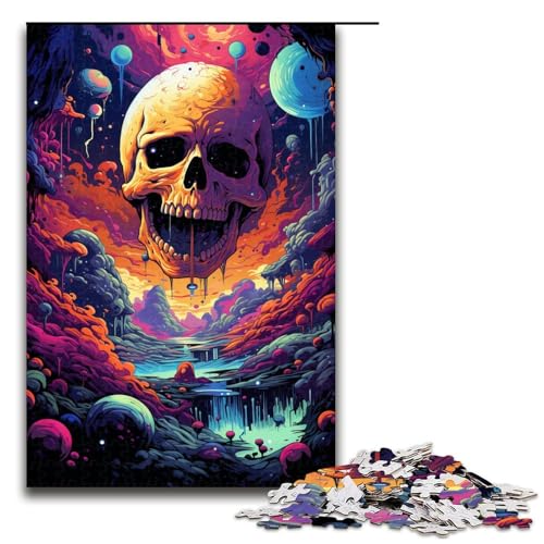 1000 teiliges Puzzle Malen bunter Totenkopf für Erwachsene Holzpuzzle Familienspiele 75 x 50 cm 1000 teiliges Puzzle Malen bunter Totenkopf für Erwachsene Holzpuzzle Familienspiele 75 x 50 cm von QSYFNBZL