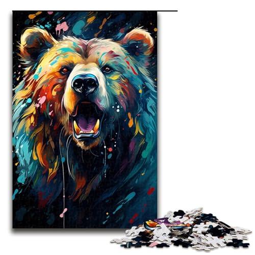 1000 teiliges Puzzle Malerei Bunte Bärenkunst Puzzle für Erwachsene Holzpuzzle Lernspiel 75 x 50 cm 1000 teiliges Puzzle Malerei Bunte Bärenkunst Puzzle für Erwachsene Holzpuzzle Lernspiel 75 x 50 cm von QSYFNBZL