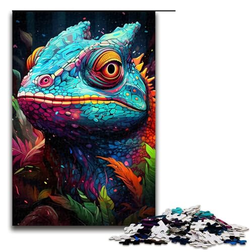 1000 teiliges Puzzle Malerei Farbe Chamäleon Holzpuzzle Lernspiele Heimdekoration 75 x 50 cm 1000 teiliges Puzzle Malerei Farbe Chamäleon Holzpuzzle Lernspiele Heimdekoration 75 x 50 cm von QSYFNBZL