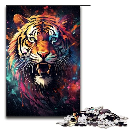 1000 teiliges Puzzle Malerei Kunst Tiger Puzzle für Erwachsene Holzpuzzle tolle Geschenke für Weihnachten 75 x 50 cm 1000 teiliges Puzzle Malerei Kunst Tiger Puzzle für Erwachsene Holzpuzzle tolle Geschenke für Weihnachten 75 x 50 cm von QSYFNBZL