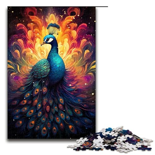 1000 teiliges Puzzle Malerei bunter Pfau für Erwachsene Holzpuzzle Familienspiele 75 x 50 cm 1000 teiliges Puzzle Malerei bunter Pfau für Erwachsene Holzpuzzle Familienspiele 75 x 50 cm von QSYFNBZL