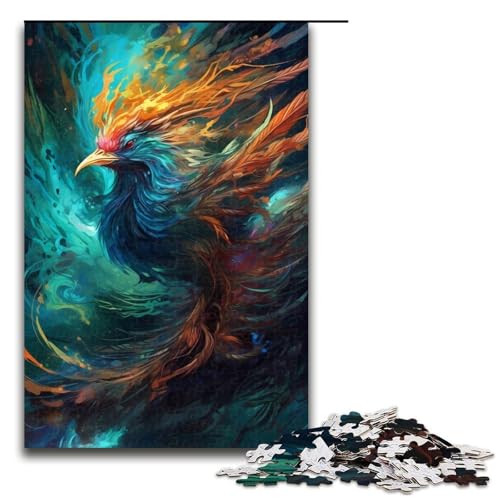 1000 teiliges Puzzle Phoenix Magic Puzzle für Erwachsene Holzpuzzle Lernspiel 75x50cm von QSYFNBZL