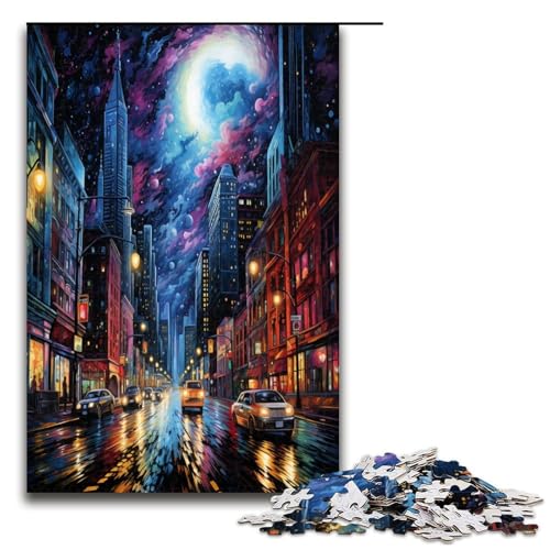 1000 teiliges Puzzle Psychedelische Innenstadt von Chicago bei Nacht für Erwachsene Holzpuzzle Familienspiele 1000 Teile 1000 teiliges Puzzle Psychedelische Innenstadt von Chicago bei Nacht für Erwachsene Holzpuzzle Familienspiele 1000 Teile von QSYFNBZL