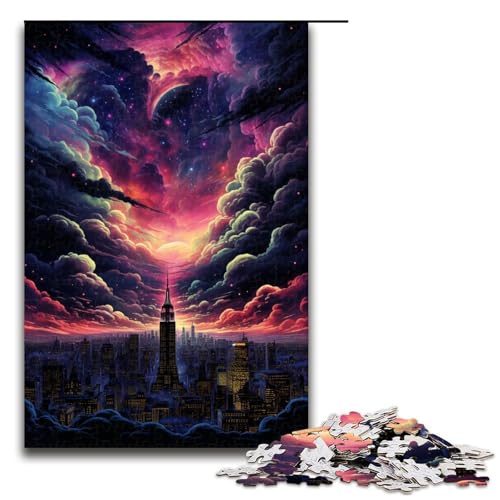 1000 teiliges Puzzle Psychedelische Skyline von New Yorkfür Erwachsene Holzpuzzle tolle Geschenke zu Weihnachten 75 x 50 cm 1000 teiliges Puzzle Psychedelische Skyline von New Yorkfür Erwachsene Holzpuzzle tolle Geschenke zu Weihnachten 75 x 50 cm von QSYFNBZL