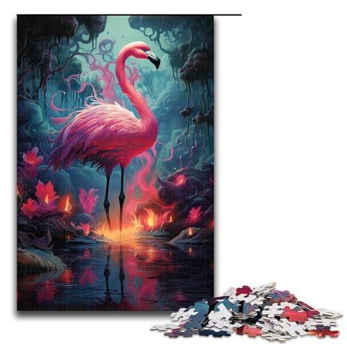1000 teiliges Puzzle Psychedelischer Flamingo Puzzle für Erwachsene Holzpuzzle Lernspiel 75 x 50 cm 1000 teiliges Puzzle Psychedelischer Flamingo Puzzle für Erwachsene Holzpuzzle Lernspiel 75 x 50 cm von QSYFNBZL