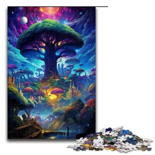 1000 teiliges Puzzle Psychedelischer bunter Weltenbaum Puzzle für Erwachsene Holzpuzzle tolle Geschenke für Weihnachten 75 x 50 cm 1000 teiliges Puzzle Psychedelischer bunter Weltenbaum Puzzle für Erwachsene Holzpuzzle tolle Geschenke für Weihnachten 75 x 50 cm von QSYFNBZL