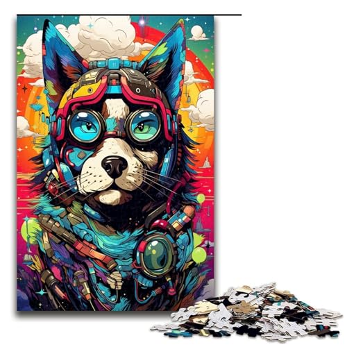 1000 teiliges Puzzle Robot Husky von SplattersLots of Thick Coloured Cloud Puzzles für Erwachsene Holzpuzzle Lernspiel 75 x 50 cm von QSYFNBZL