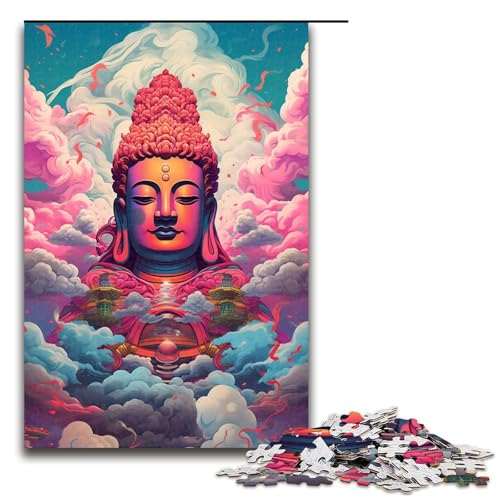 1000 teiliges Puzzle Roboter Buddha von SplattersLots Dickes farbiges Puzzle für Erwachsene Holz Familienspiel 75 x 50 cm von QSYFNBZL