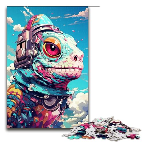 1000 teiliges Puzzle Roboter Chamäleon von SplattersLots Dickes farbiges Puzzle für Erwachsene Holz Familienspiel 75 x 50 cm 1000 teiliges Puzzle Roboter Chamäleon von SplattersLots Dickes farbiges Puzzle für Erwachsene Holz Familienspiel 75 x 50 cm von QSYFNBZL