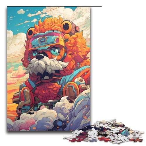 1000 teiliges Puzzle Roboter Chow Chow von Splatters Viele Dicke farbige Puzzles für Erwachsene Holzpuzzle Lernspiel 75 x 50 cm von QSYFNBZL