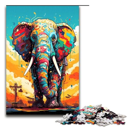 1000 teiliges Puzzle Roboter Elefant von SplattersLots Dicke Bunte Puzzles aus Holz Lernspiele Heimdekoration 75 x 50 cm 1000 teiliges Puzzle Roboter Elefant von SplattersLots Dicke Bunte Puzzles aus Holz Lernspiele Heimdekoration 75 x 50 cm von QSYFNBZL