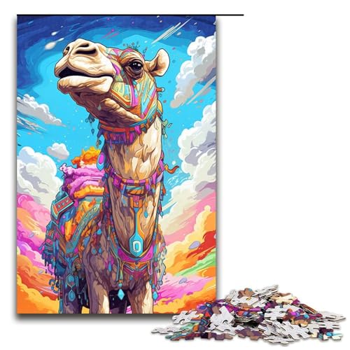 1000 teiliges Puzzle Roboter Kamel von SplattersLots Dicke farbige Wolken für Erwachsene Holzpuzzle Familienspiele 75 x 50 cm von QSYFNBZL