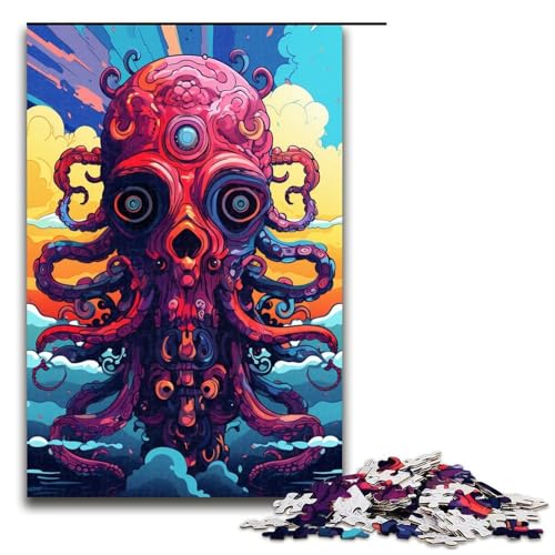 1000 teiliges Puzzle Roboter Oktopus von SplattersLots Dicke Bunte Puzzles für Erwachsene Holzpuzzle Lernspiel 75 x 50 cm von QSYFNBZL