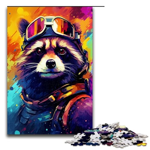 1000 teiliges Puzzle Roboter Waschbär von SplattersLots Dickes farbiges Puzzle für Erwachsene Holz Familienspiel 75 x 50 cm 1000 teiliges Puzzle Roboter Waschbär von SplattersLots Dickes farbiges Puzzle für Erwachsene Holz Familienspiel 75 x 50 cm von QSYFNBZL