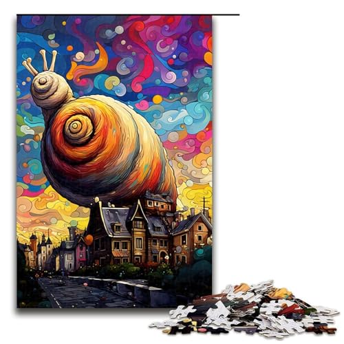 1000 teiliges Puzzle Roboterschnecke von SplattersLots Dickes farbiges Wolken Puzzle für Erwachsene Holz Familienspiel 1000 Teile von QSYFNBZL