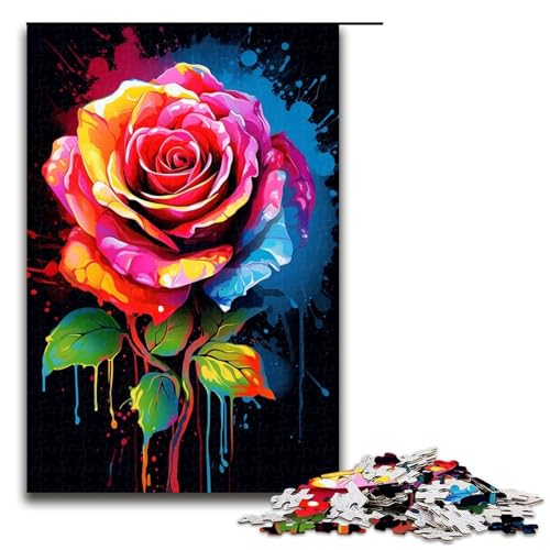 1000 teiliges Puzzle Rose ist von Spritzern umgeben viele Bunte Puzzles für Erwachsene Holz Familienspiel 1000 Teile 1000 teiliges Puzzle Rose ist von Spritzern umgeben viele Bunte Puzzles für Erwachsene Holz Familienspiel 1000 Teile von QSYFNBZL