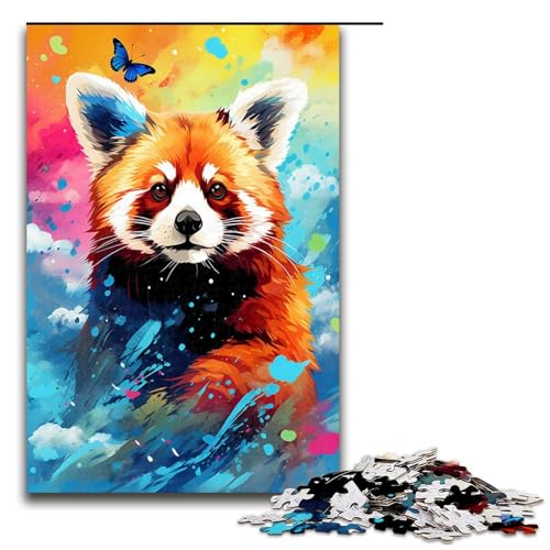 1000 teiliges Puzzle Roter Panda und Schmetterling von SplattersLots buntes Puzzle für Erwachsene Holz Familienspiel 75 x 50 cm 1000 teiliges Puzzle Roter Panda und Schmetterling von SplattersLots buntes Puzzle für Erwachsene Holz Familienspiel 75 x 50 cm von QSYFNBZL