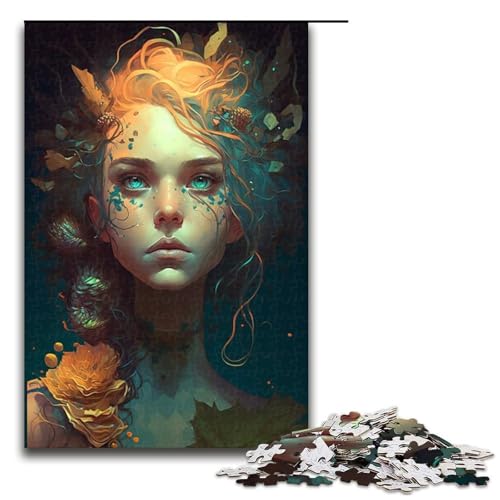1000 teiliges Puzzle Schönheitsmädchen aus Holz Lernspiele Heimdekoration 75 x 50 cm von QSYFNBZL
