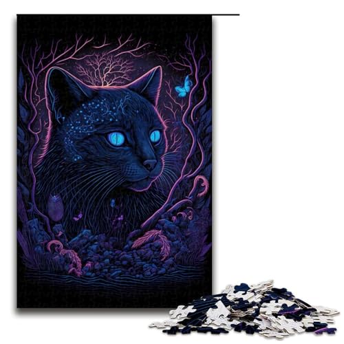 1000 teiliges Puzzle Schwarzlicht Katzen Puzzle für Erwachsene Holzpuzzle Lernspiel 75 x 50 cm 1000 teiliges Puzzle Schwarzlicht Katzen Puzzle für Erwachsene Holzpuzzle Lernspiel 75 x 50 cm von QSYFNBZL