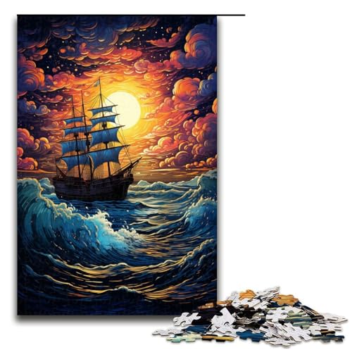 1000 teiliges Puzzle Segelboot bei Sonnenuntergang Puzzle für Erwachsene Holzpuzzle tolle Geschenke zu Weihnachten 75 x 50 cm 1000 teiliges Puzzle Segelboot bei Sonnenuntergang Puzzle für Erwachsene Holzpuzzle tolle Geschenke zu Weihnachten 75 x 50 cm von QSYFNBZL