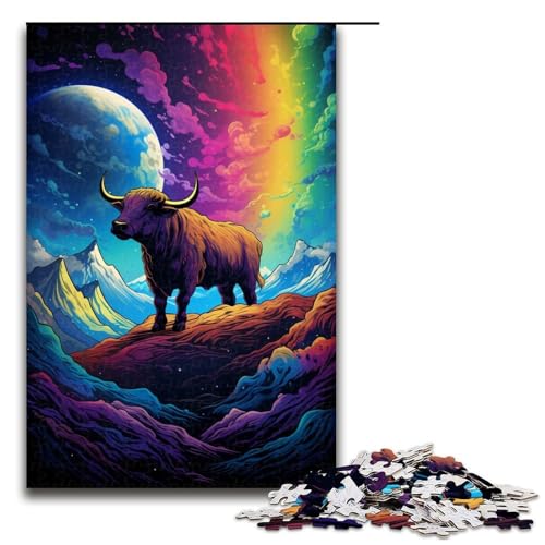 1000 teiliges Puzzle Symphony Cow aus Holz Lernspiele Heimdekoration 75 x 50 cm von QSYFNBZL
