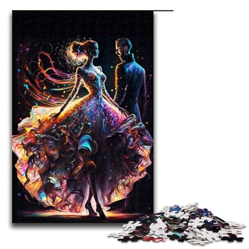 1000 teiliges Puzzle Tanz mit dir Holzpuzzle Lernspiele Heimdekoration 75 x 50 cm von QSYFNBZL