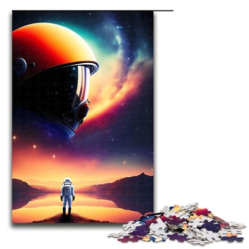 1000 teiliges Puzzle Weltraum Astronauten Puzzle Holzpuzzle Lernspiele Heimdekoration 75 x 50 cm von QSYFNBZL