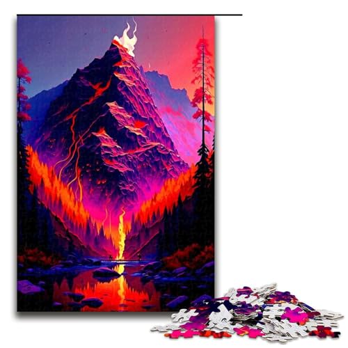 1000 teiliges Puzzle bunter Berg für Erwachsene Holzpuzzle Familienspiele 75 x 50 cm 1000 teiliges Puzzle bunter Berg für Erwachsene Holzpuzzle Familienspiele 75 x 50 cm von QSYFNBZL