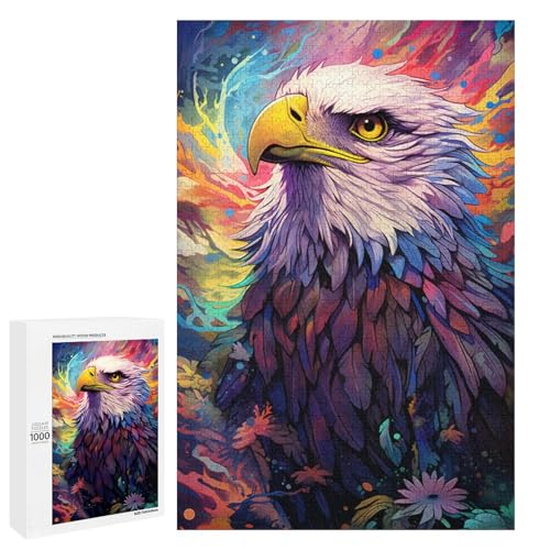 1000 teiliges Puzzle bunter Psychedelischer Adler für Erwachsene Holzpuzzle Familienspiele 75 x 50 cm 1000 teiliges Puzzle bunter Psychedelischer Adler für Erwachsene Holzpuzzle Familienspiele 75 x 50 cm von QSYFNBZL