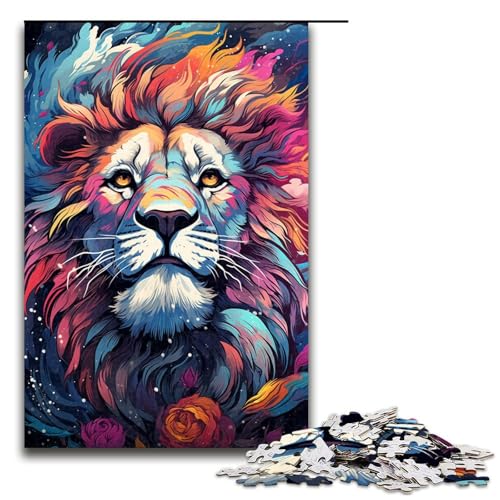 1000 teiliges Puzzle bunter Psychedelischer Schneelöwe für Erwachsene Holzpuzzle Familienspiele 75 x 50 cm 1000 teiliges Puzzle bunter Psychedelischer Schneelöwe für Erwachsene Holzpuzzle Familienspiele 75 x 50 cm von QSYFNBZL