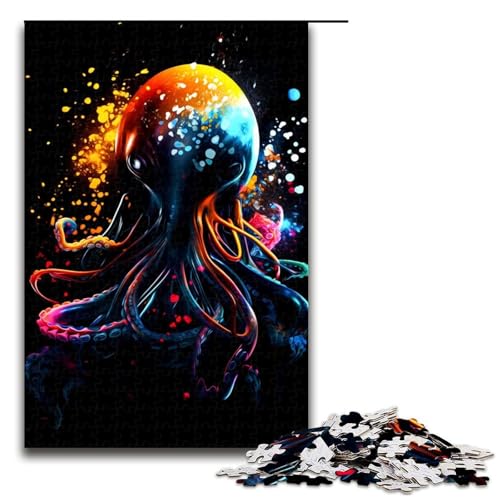 1000 teiliges Puzzle buntes Oktopus Puzzle Holzpuzzle Lernspiele Heimdekoration 75 x 50 cm 1000 teiliges Puzzle buntes Oktopus Puzzle Holzpuzzle Lernspiele Heimdekoration 75 x 50 cm von QSYFNBZL