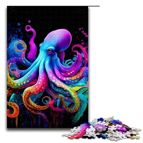 1000 teiliges Puzzle buntes Oktopus Puzzle für Erwachsene Holzpuzzle Lernspiel 75 x 50 cm 1000 teiliges Puzzle buntes Oktopus Puzzle für Erwachsene Holzpuzzle Lernspiel 75 x 50 cm von QSYFNBZL