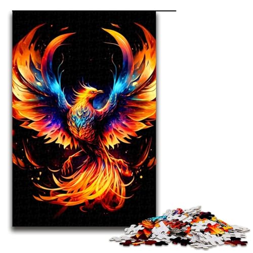 1000 teiliges Puzzle buntes Phönix Puzzle Holzpuzzle Lernspiele Heimdekoration 75 x 50 cm von QSYFNBZL