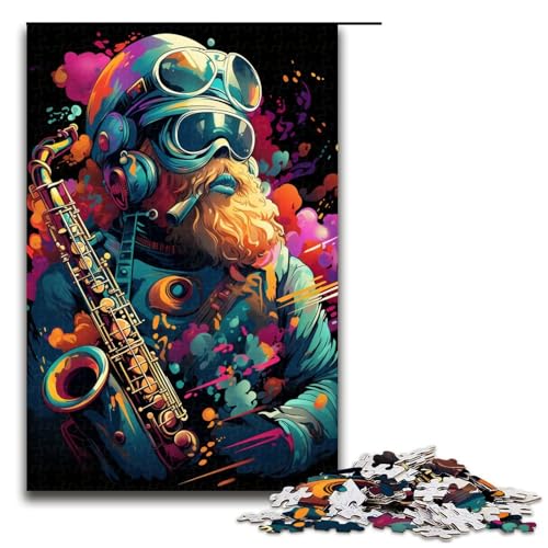 1000 teiliges Puzzle buntes Weltraum Saxophon Puzzle für Erwachsene Holzpuzzle Lernspiel 75 x 50 cm 1000 teiliges Puzzle buntes Weltraum Saxophon Puzzle für Erwachsene Holzpuzzle Lernspiel 75 x 50 cm von QSYFNBZL