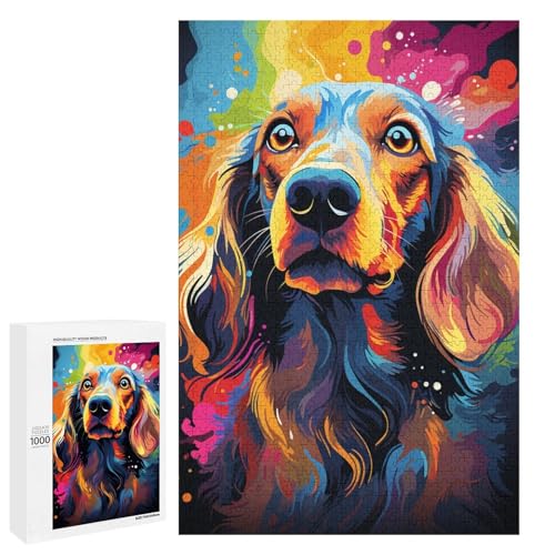 1000 teiliges Puzzle buntes psychedelisches Dackel Puzzle für Erwachsene Holz Familienspiel 75 x 50 cm 1000 teiliges Puzzle buntes psychedelisches Dackel Puzzle für Erwachsene Holz Familienspiel 75 x 50 cm von QSYFNBZL