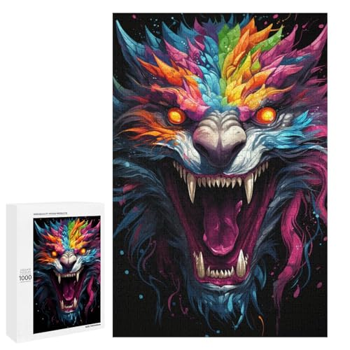 1000 teiliges Puzzle buntes psychedelisches Drachenmonster Puzzle für Erwachsene Holz Familienspiel 75 x 50 cm 1000 teiliges Puzzle buntes psychedelisches Drachenmonster Puzzle für Erwachsene Holz Familienspiel 75 x 50 cm von QSYFNBZL