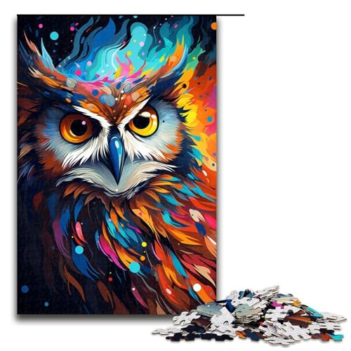 1000 teiliges Puzzle buntes psychedelisches Eulen Puzzle für Erwachsene Holz Familienspiel 75 x 50 cm 1000 teiliges Puzzle buntes psychedelisches Eulen Puzzle für Erwachsene Holz Familienspiel 75 x 50 cm von QSYFNBZL
