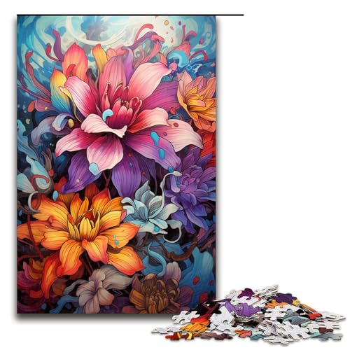 1000 teiliges Puzzle buntes psychedelisches Lilien Puzzle für Erwachsene Holz Familienspiel 75 x 50 cm 1000 teiliges Puzzle buntes psychedelisches Lilien Puzzle für Erwachsene Holz Familienspiel 75 x 50 cm von QSYFNBZL
