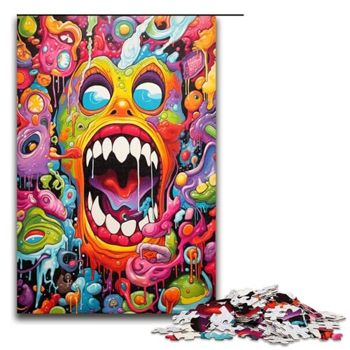 1000 teiliges Puzzle buntes psychedelisches Monster Puzzle für Erwachsene Holzpuzzle Lernspiel 75 x 50 cm 1000 teiliges Puzzle buntes psychedelisches Monster Puzzle für Erwachsene Holzpuzzle Lernspiel 75 x 50 cm von QSYFNBZL