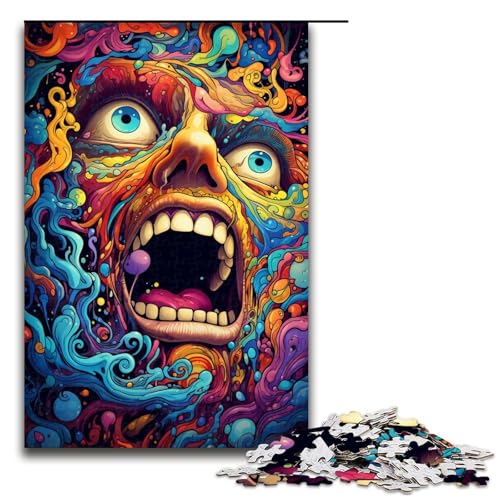 1000 teiliges Puzzle buntes psychedelisches Monster Puzzle für Erwachsene Holzpuzzle Lernspiel 75 x 50 cm 1000 teiliges Puzzle buntes psychedelisches Monster Puzzle für Erwachsene Holzpuzzle Lernspiel 75 x 50 cm von QSYFNBZL