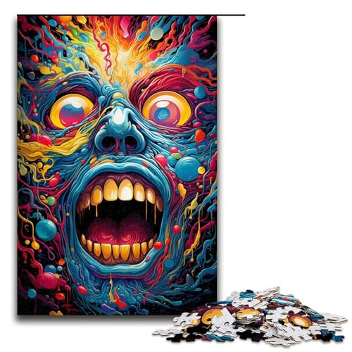 1000 teiliges Puzzle buntes psychedelisches Monster für Erwachsene Holzpuzzle Familienspiele 75 x 50 cm 1000 teiliges Puzzle buntes psychedelisches Monster für Erwachsene Holzpuzzle Familienspiele 75 x 50 cm von QSYFNBZL